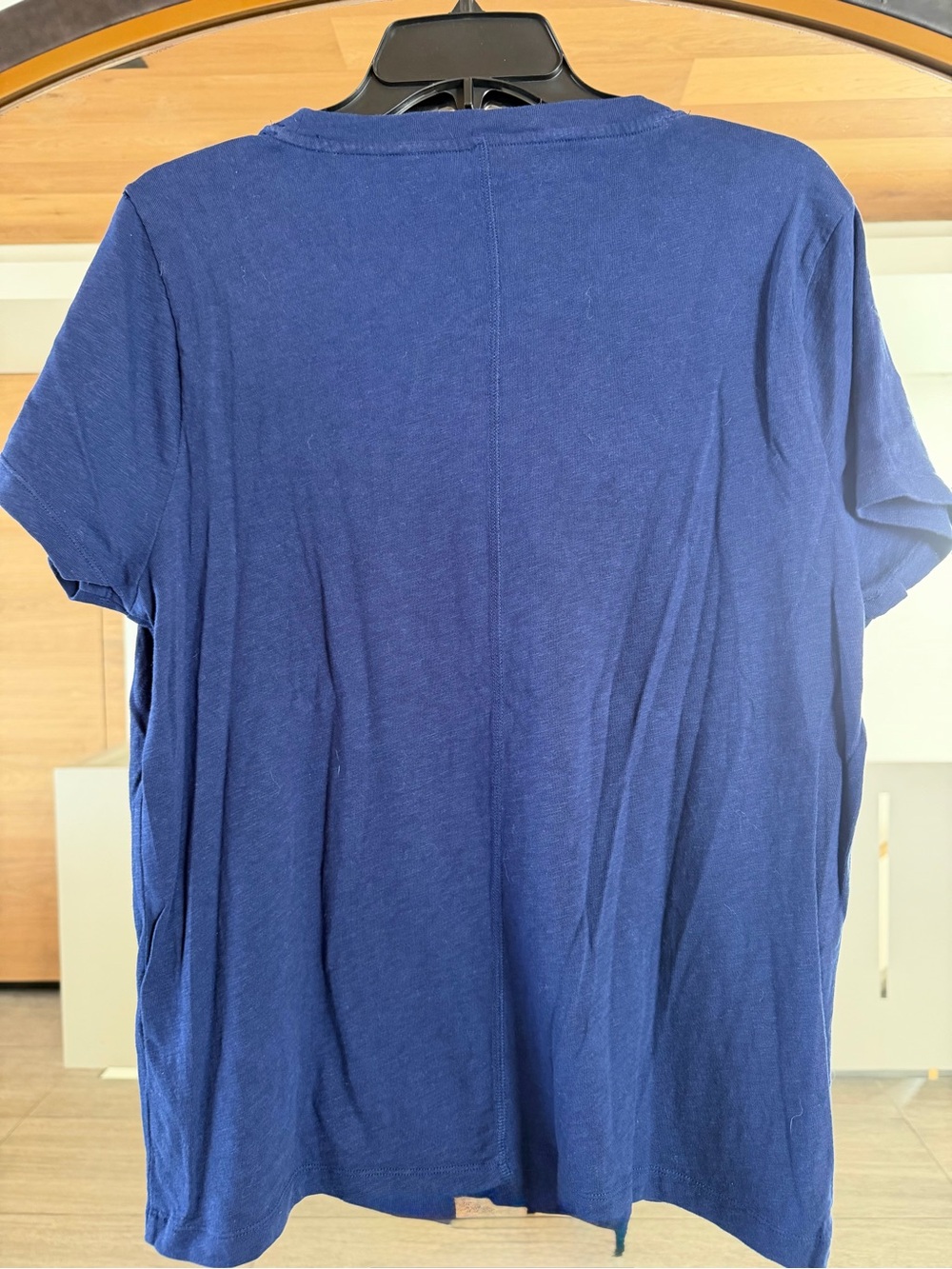 J Crew Girlfriend Crewneck Cotton Short Sleeve Tee Bright Indigo Large - Picture 4 of 7